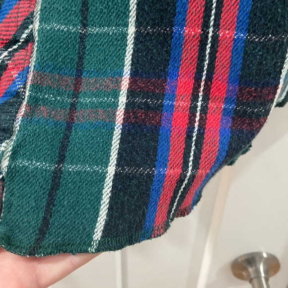 Vintage Wrangler western thick flannel Pearl snap button down men's large tall - Picture 6 of 11